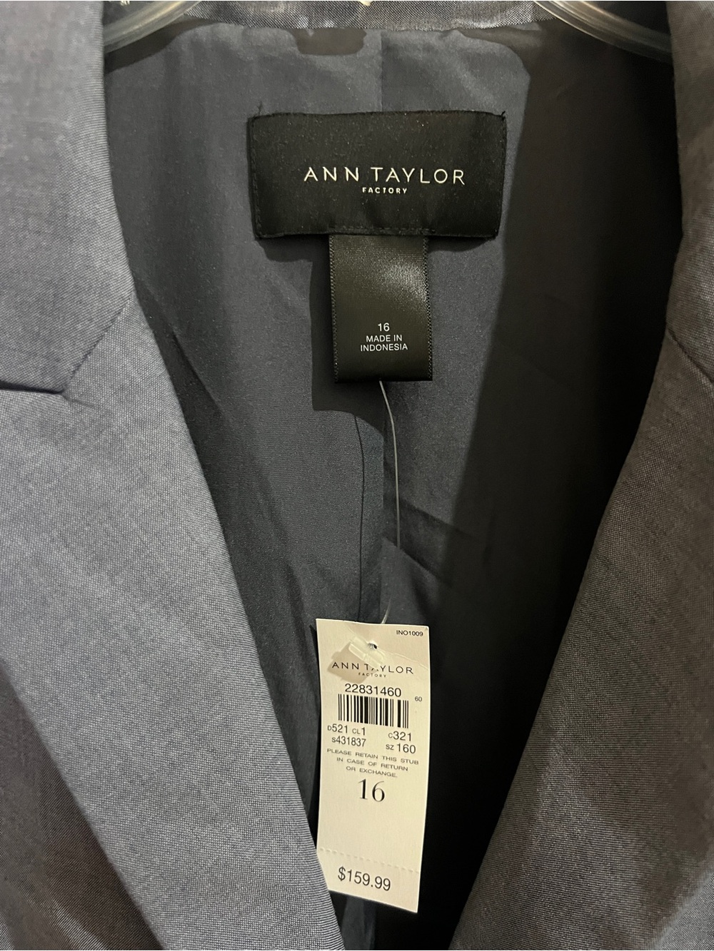 Ann Taylor Light Gray Women's Tailored Blazer - Picture 2 of 6